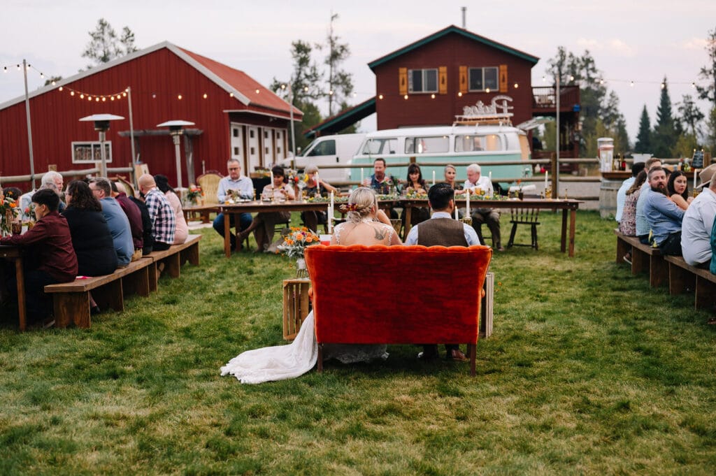 No Business Lodge is a wedding venue located in McCall, Idaho.