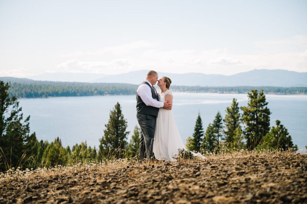 A couple elopes in Ponderosa State Park in McCall, Idaho.